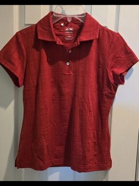 Adidas Red ClimaCool Golf Polo